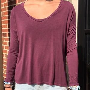 maroon long sleeve